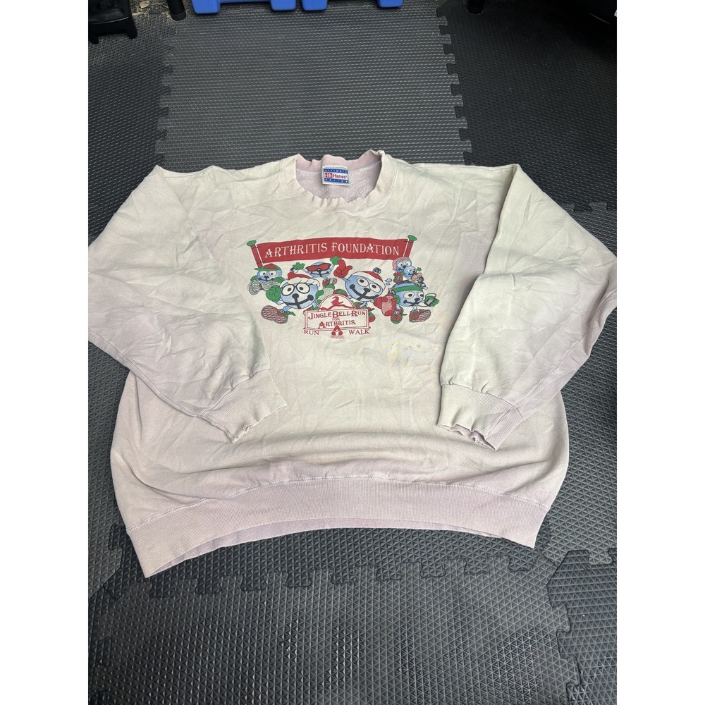 Vintage Hanes Jingle Bell Run Arthritis Foundation Sweatshirt XL Mixed Lot